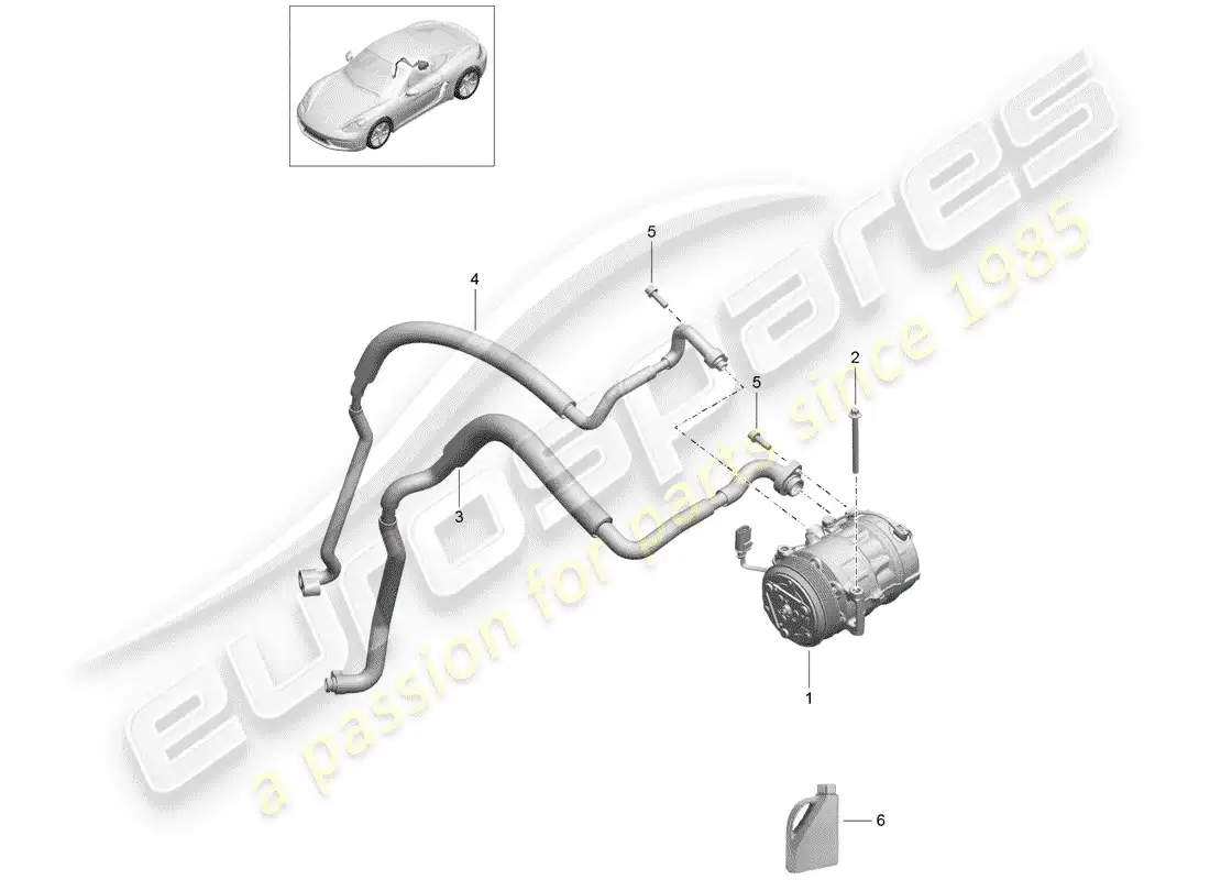porsche 2018 (718 cayman) compressor parts diagram