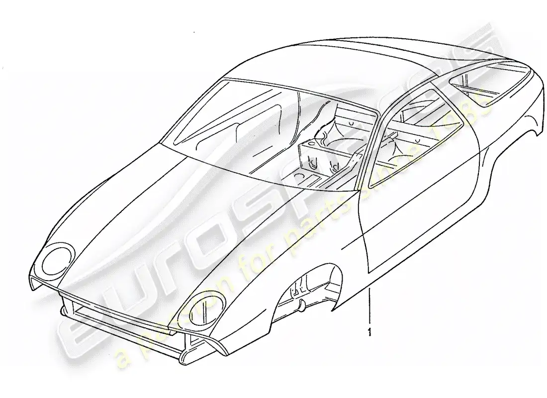 porsche 1991 (928) car body parts diagram