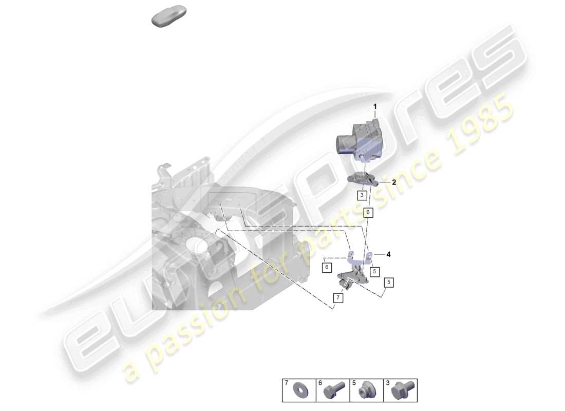 porsche 2026 (cayenne e3 pa) hydraulic unit anti-locking brake syst. -abs- part diagram