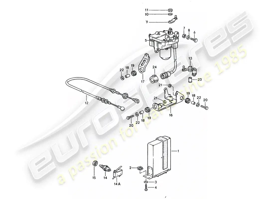 porsche 1988 (944) cruise control system parts diagram
