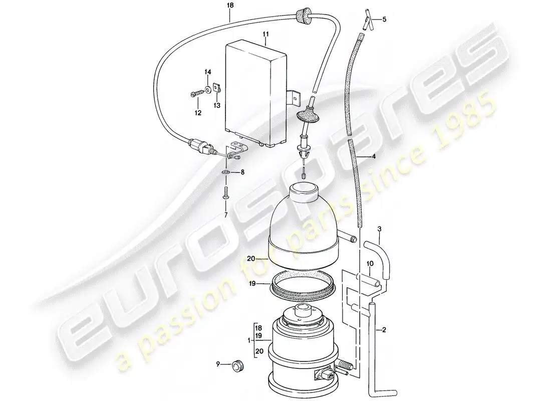 porsche 1983 (928) cruise control system parts diagram