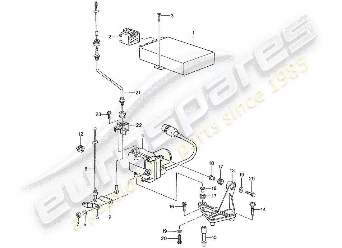 porsche 1998 (993) cruise control system parts diagram