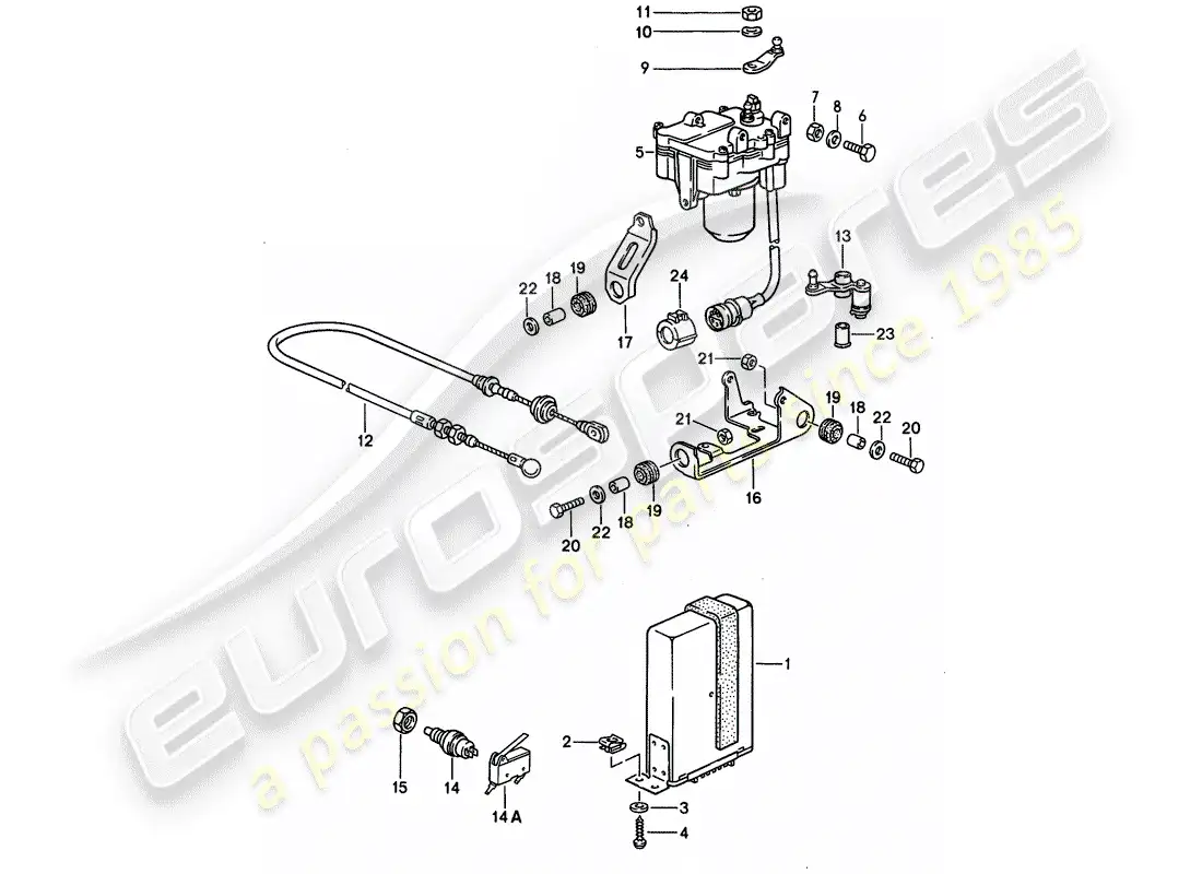 porsche 1990 (944) cruise control system parts diagram