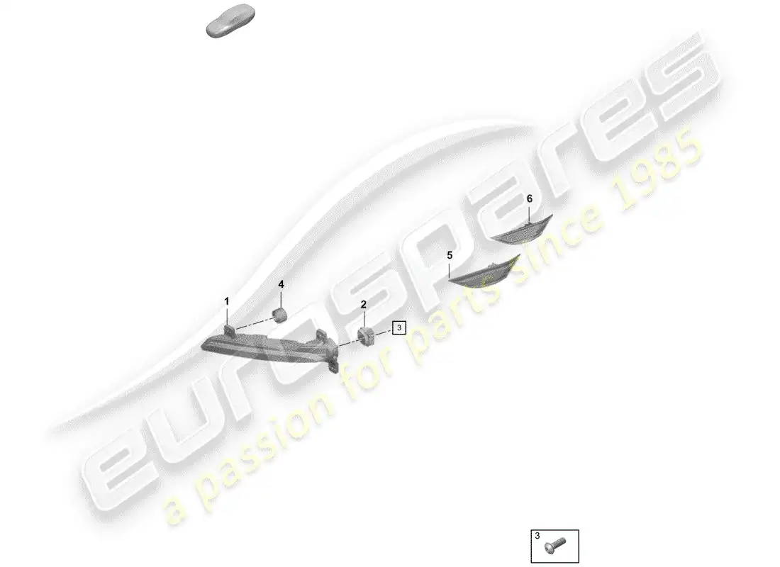 porsche 2019 (718 boxster spyder) turn signal repeater parts diagram