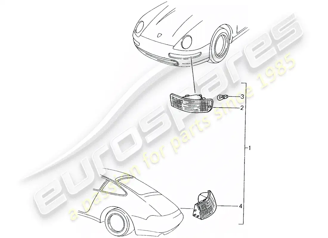 porsche 2010 (tequipment) turn signal parts diagram