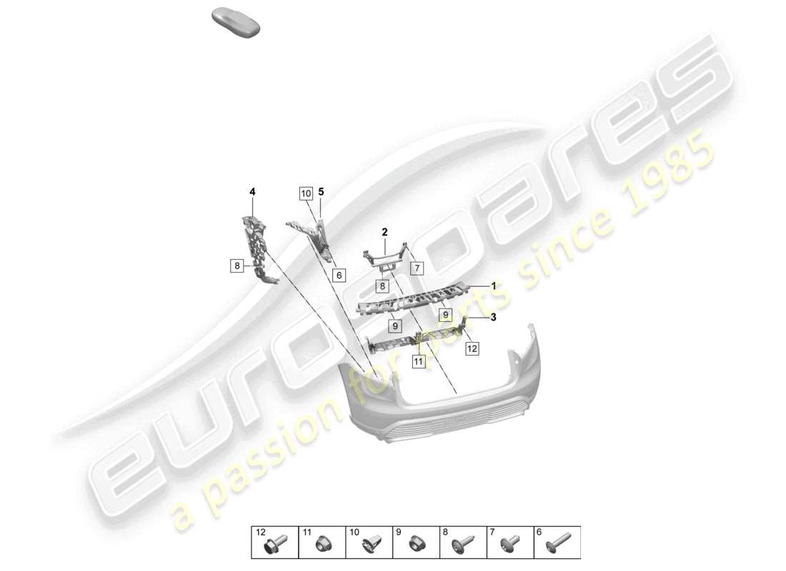 porsche 2025 (macan-e) fasteners rear bumper part diagram