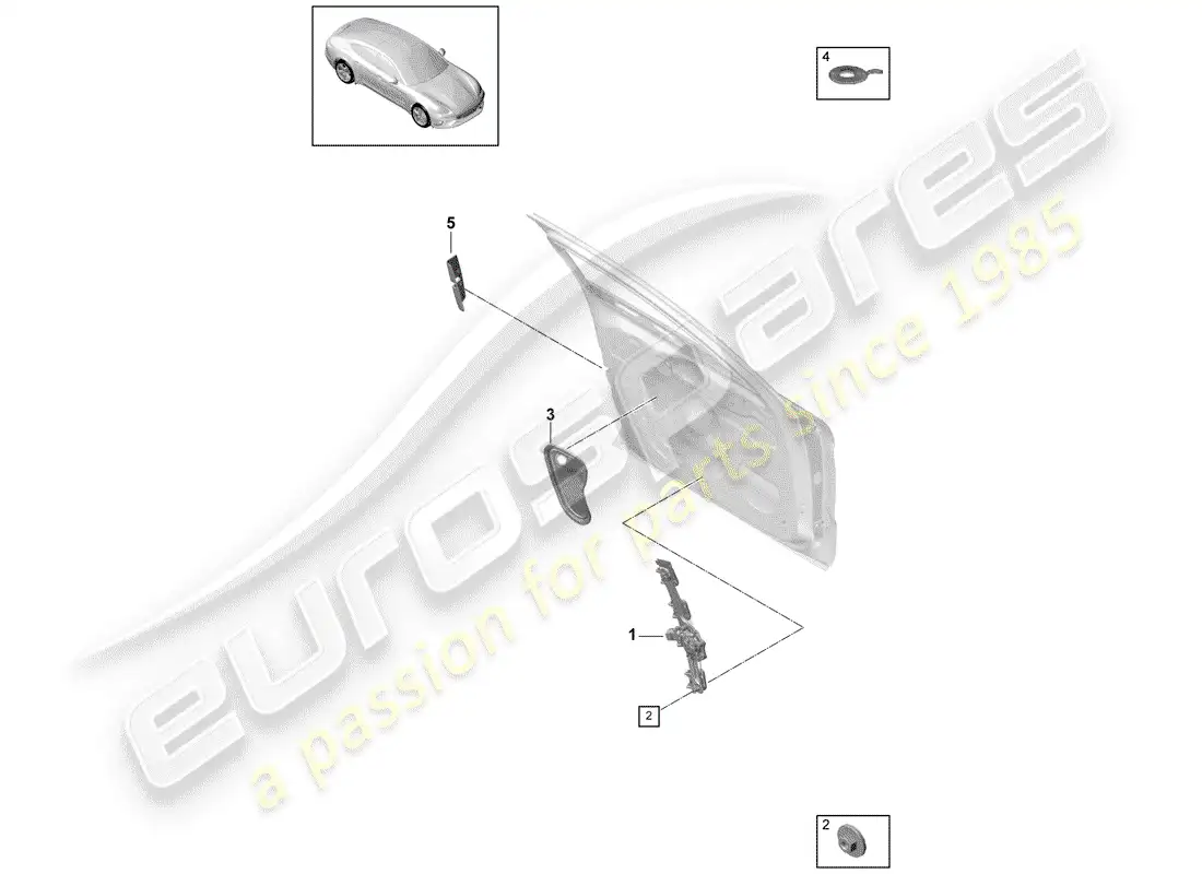 porsche 2017 (panamera 971-1) window regulator part diagram