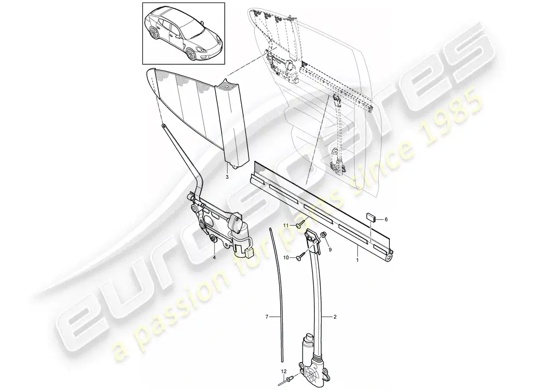 porsche 2014 (panamera 970) blind parts diagram