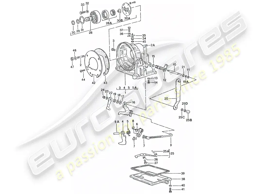 porsche 1990 (944) transmission case - for - automatic transmission - d >> - mj 1989 parts diagram