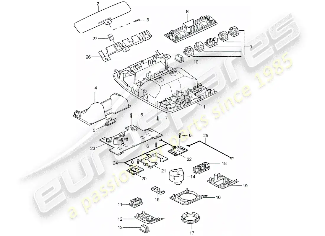 porsche 2005 (cayenne e1 9pa) bracket part diagram
