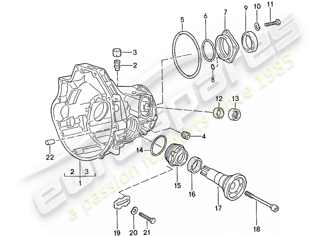 porsche 1990 (944) replacement transmission - final drive housing - for - automatic transmission - d >> - mj 1989 parts diagram