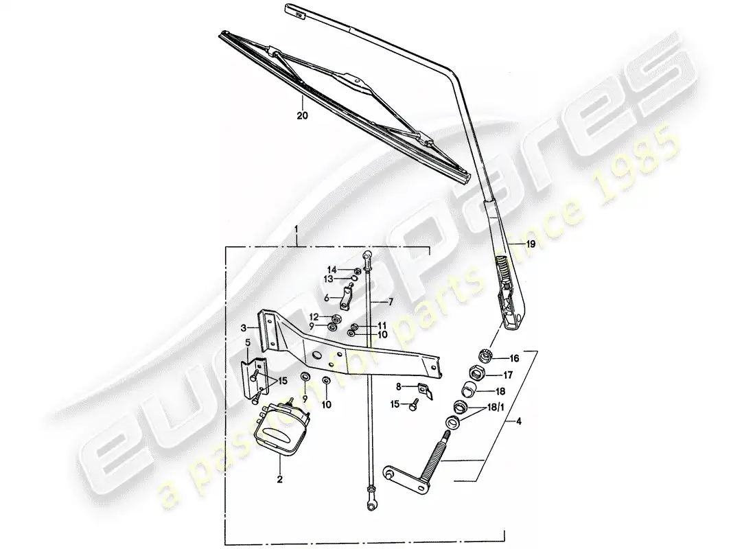 porsche 1977 (911) rear window wiper - d >> - mj 1975 parts diagram
