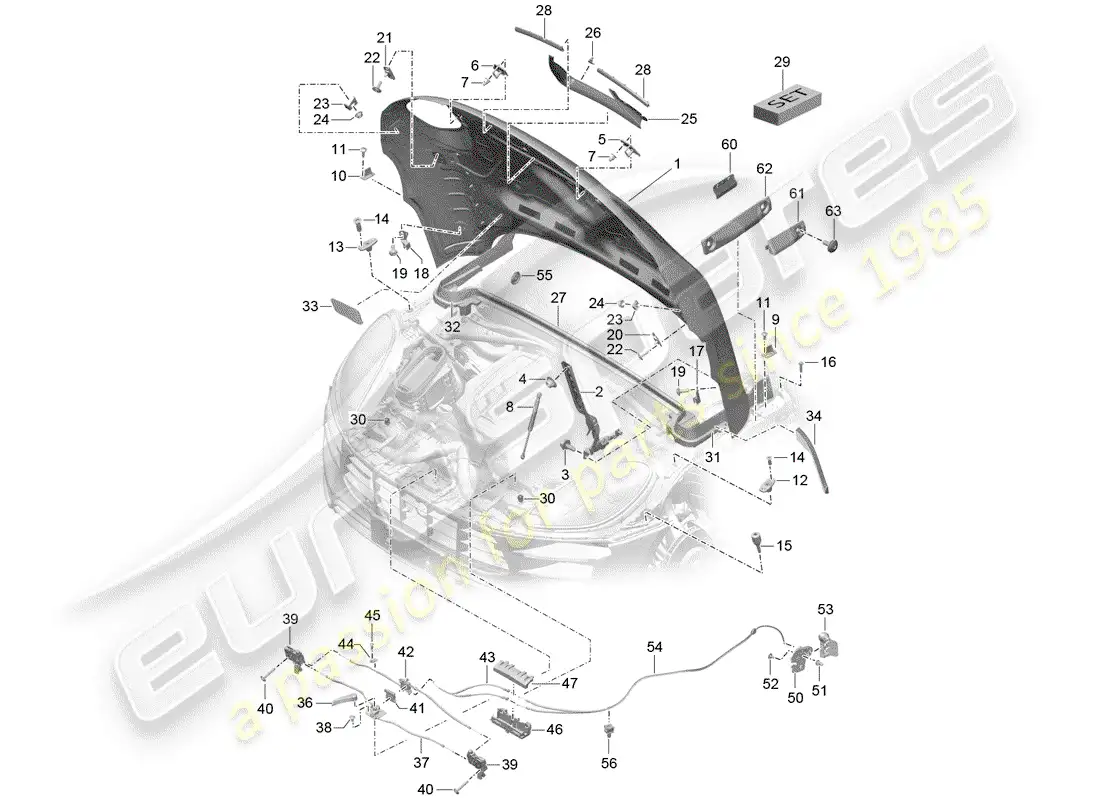 porsche 2016 (macan) cover parts diagram