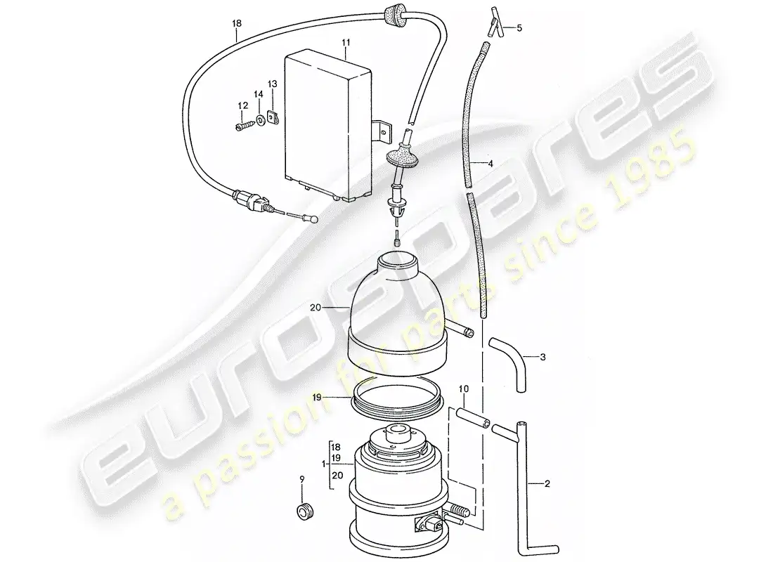 porsche 1991 (928) cruise control system - d - mj 1987>> - mj 1987 parts diagram
