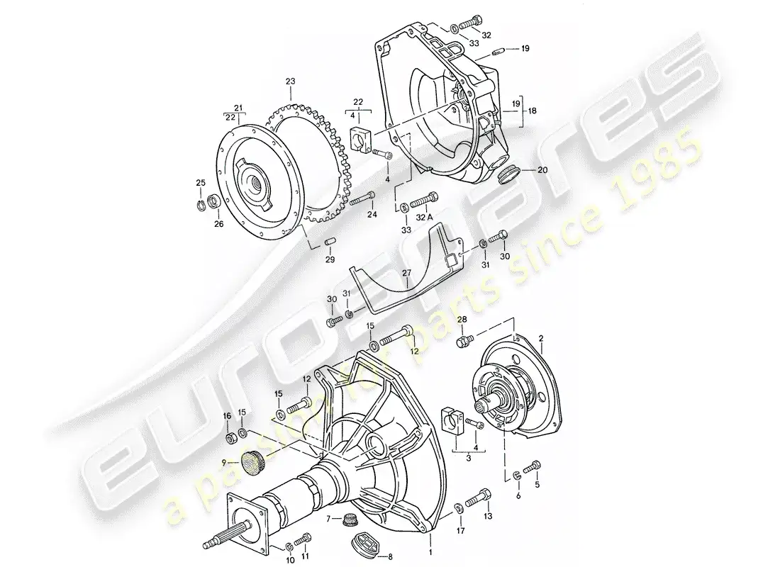 porsche 1990 (944) central tube - for - automatic transmission - d >> - mj 1989 parts diagram