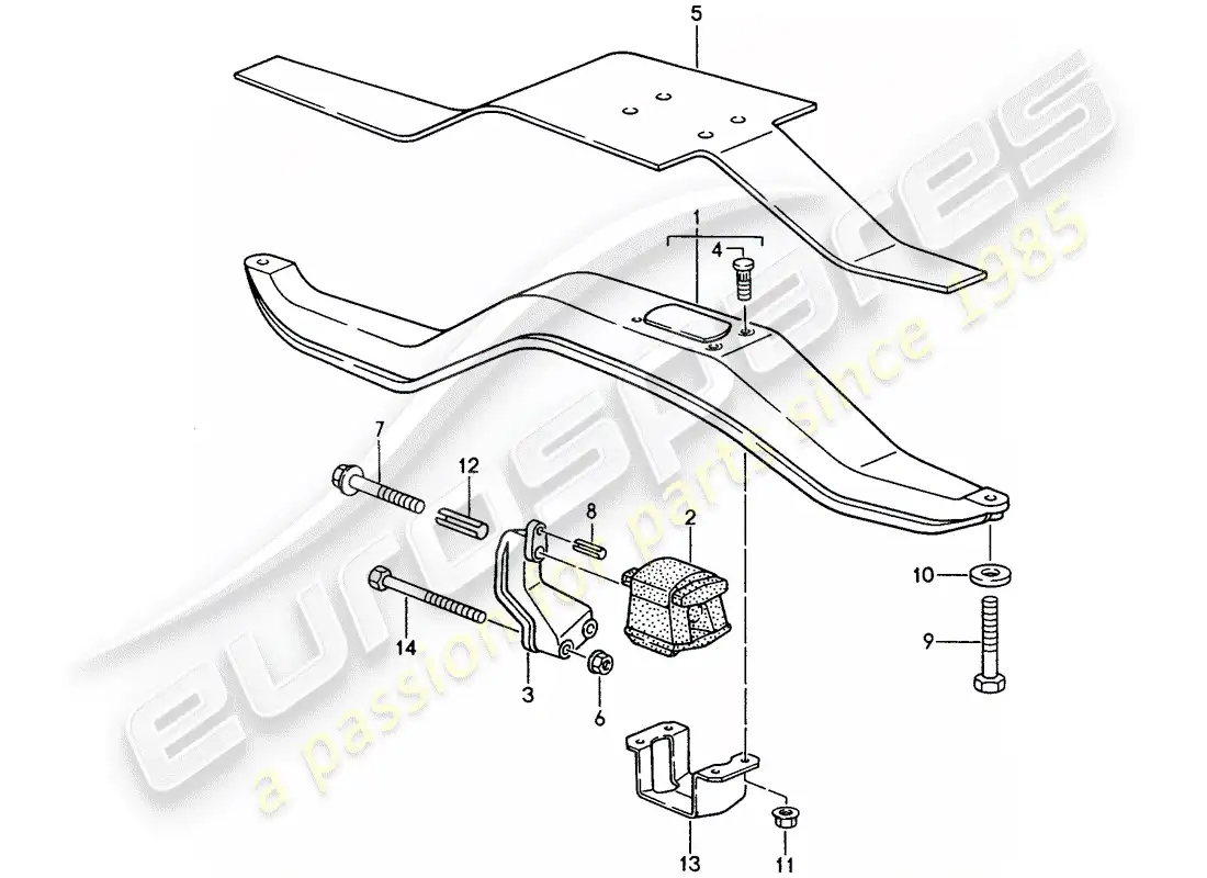 porsche 1992 (968) manual gearbox - transmission suspension parts diagram