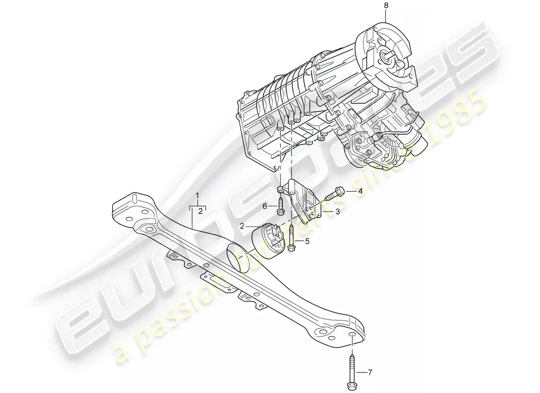 porsche 2005 (cayenne e1 9pa) transfer box part diagram