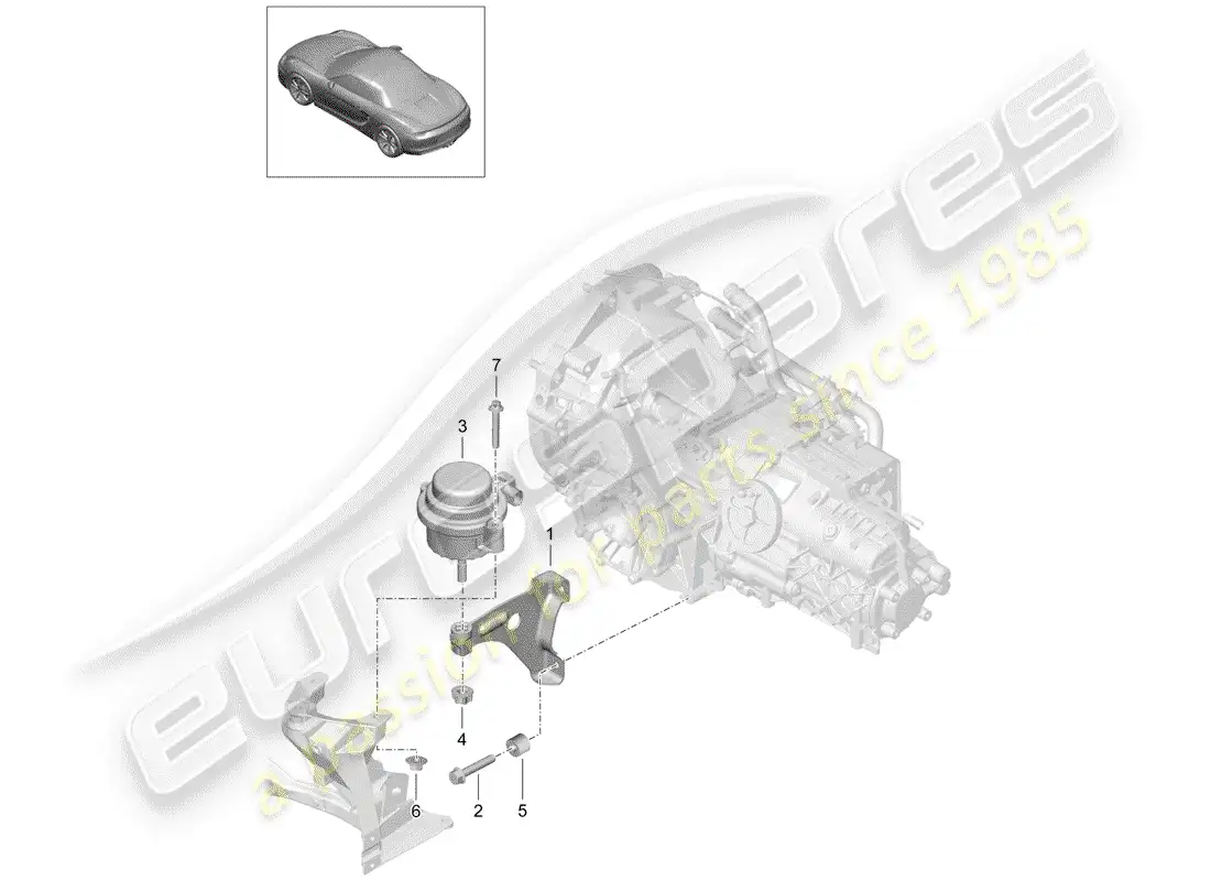 porsche 2013 (981 boxster) transmission suspension parts diagram