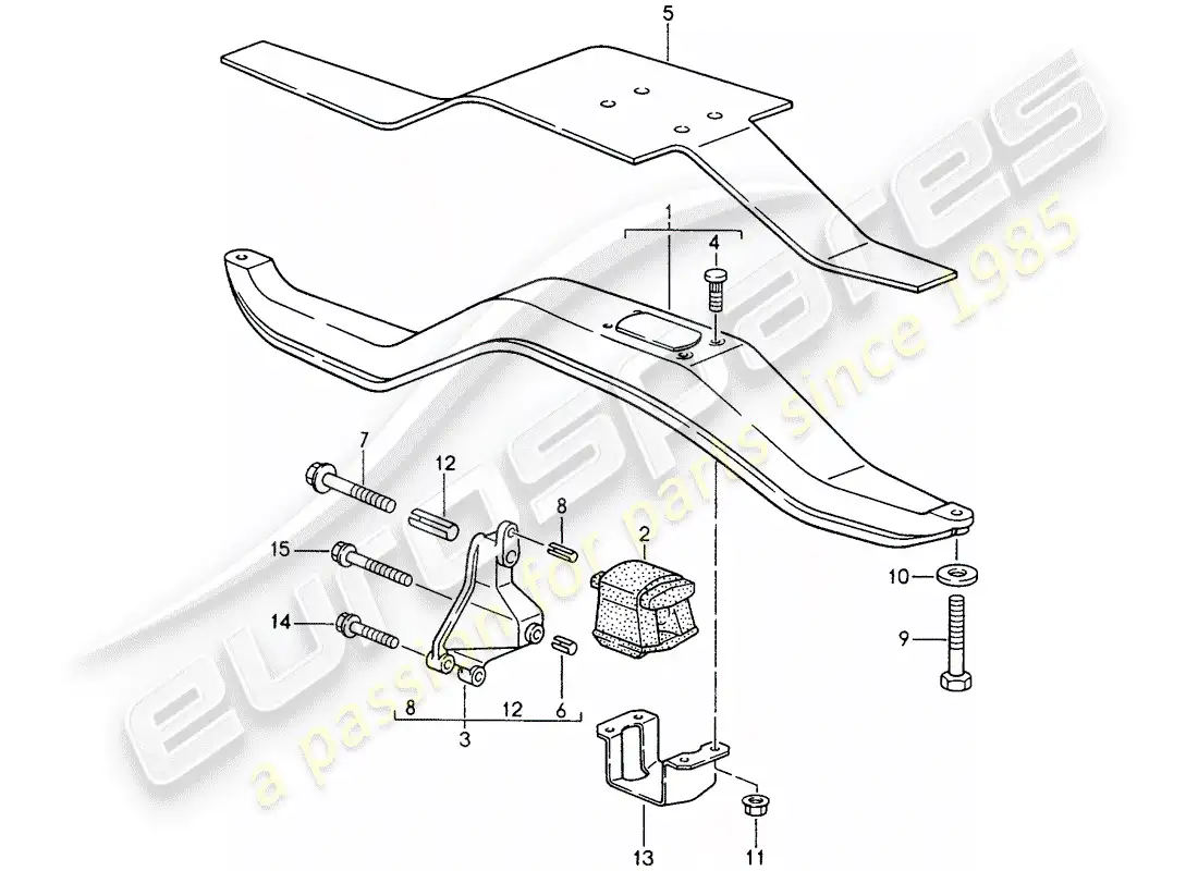 porsche 1994 (968) tiptronic - transmission suspension parts diagram