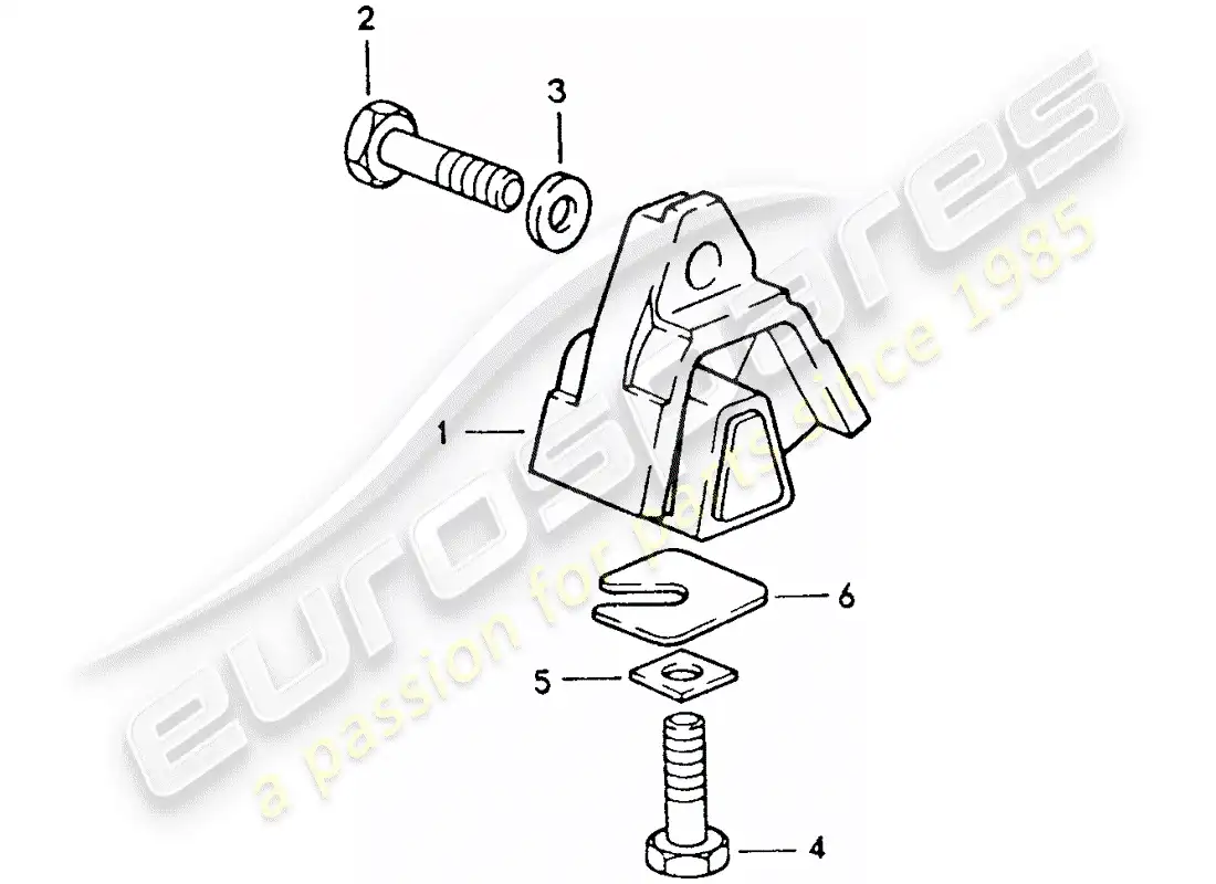 porsche 1995 (928) manual gearbox - transmission suspension parts diagram