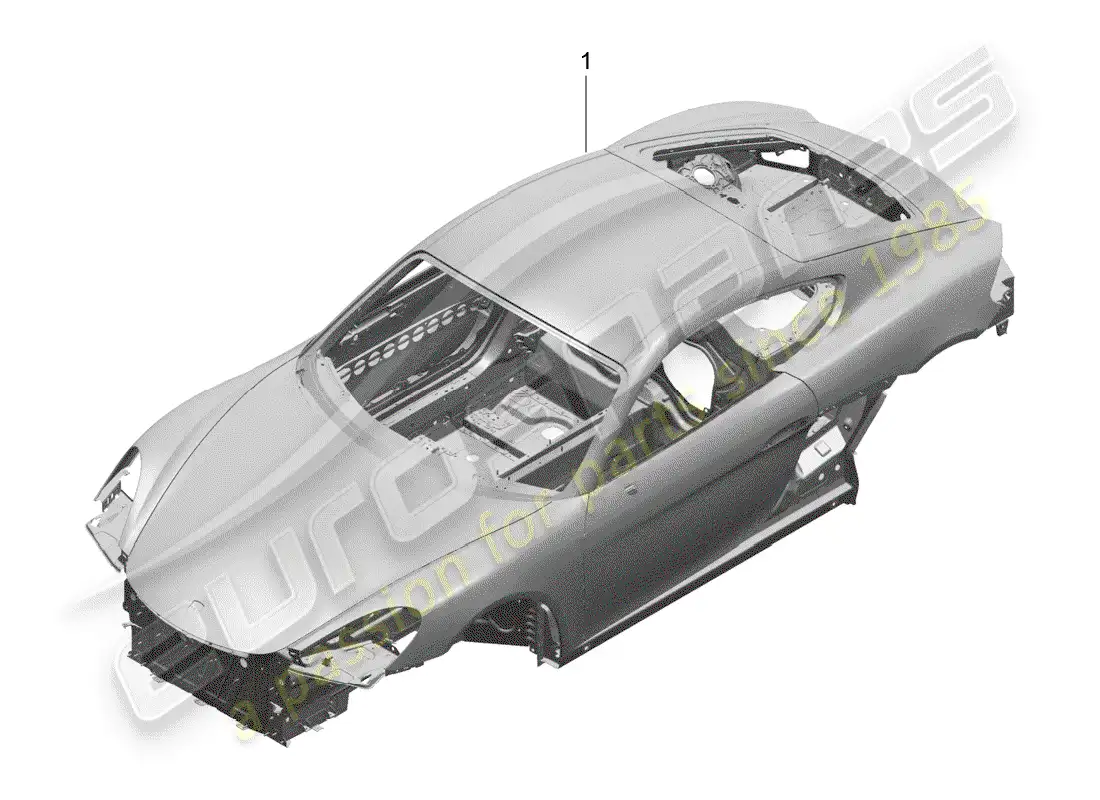 porsche 2019 (718 cayman) car body parts diagram