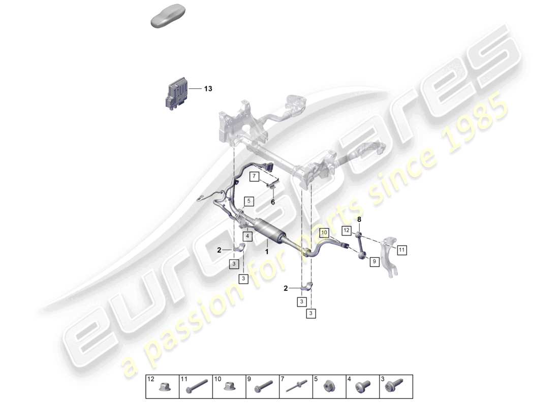 porsche 2024 (cayenne e3 pa) anti-roll bar part diagram
