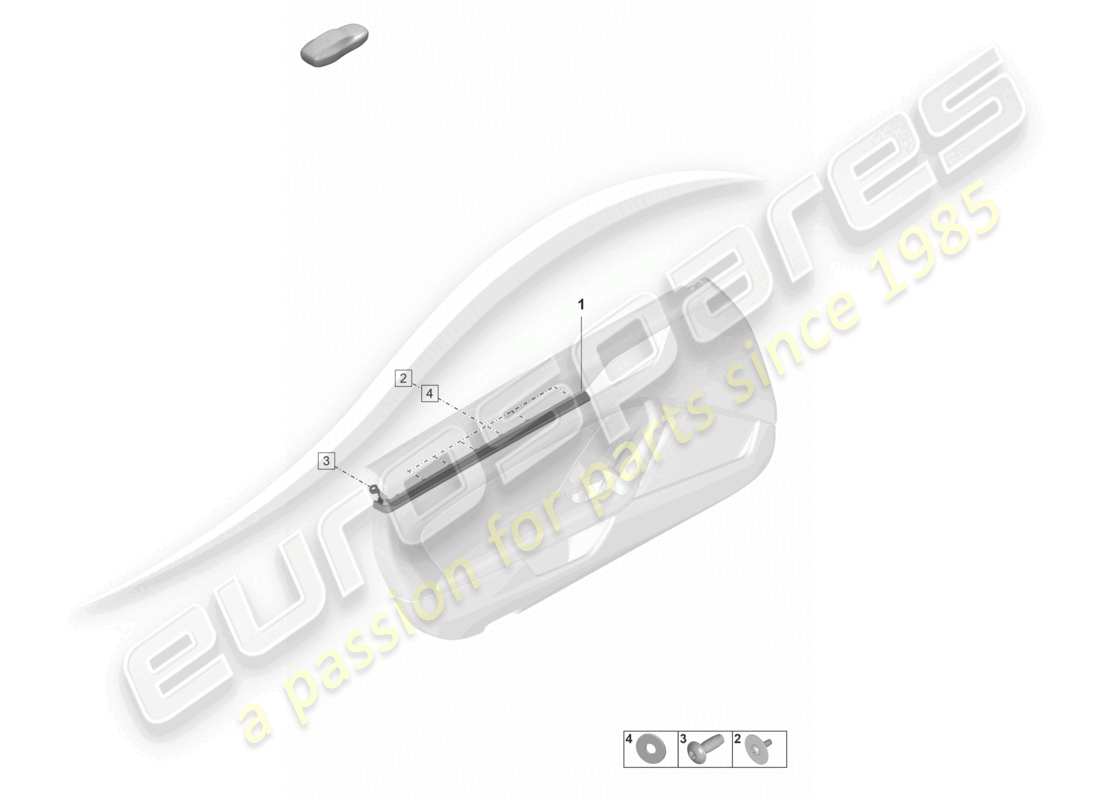 porsche 2023 (992-1 gt3/rs/st) molding for door trim panel repair information 706055 part diagram
