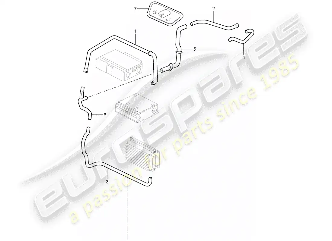 porsche 2007 (987 cayman) luggage compartment parts diagram