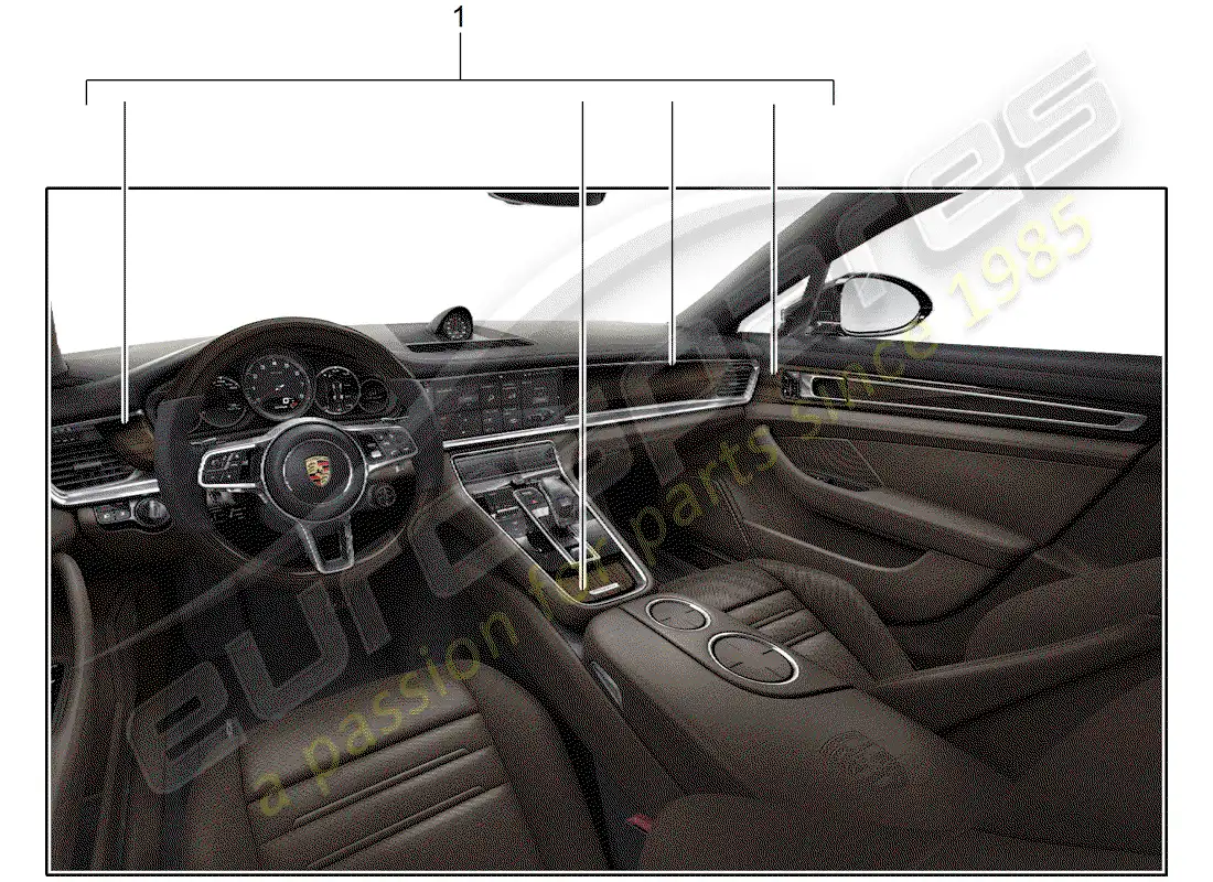 porsche 2017 (tequipment panamera) design package parts diagram