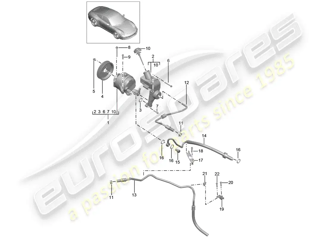 porsche 2016 (991-1) lines parts diagram