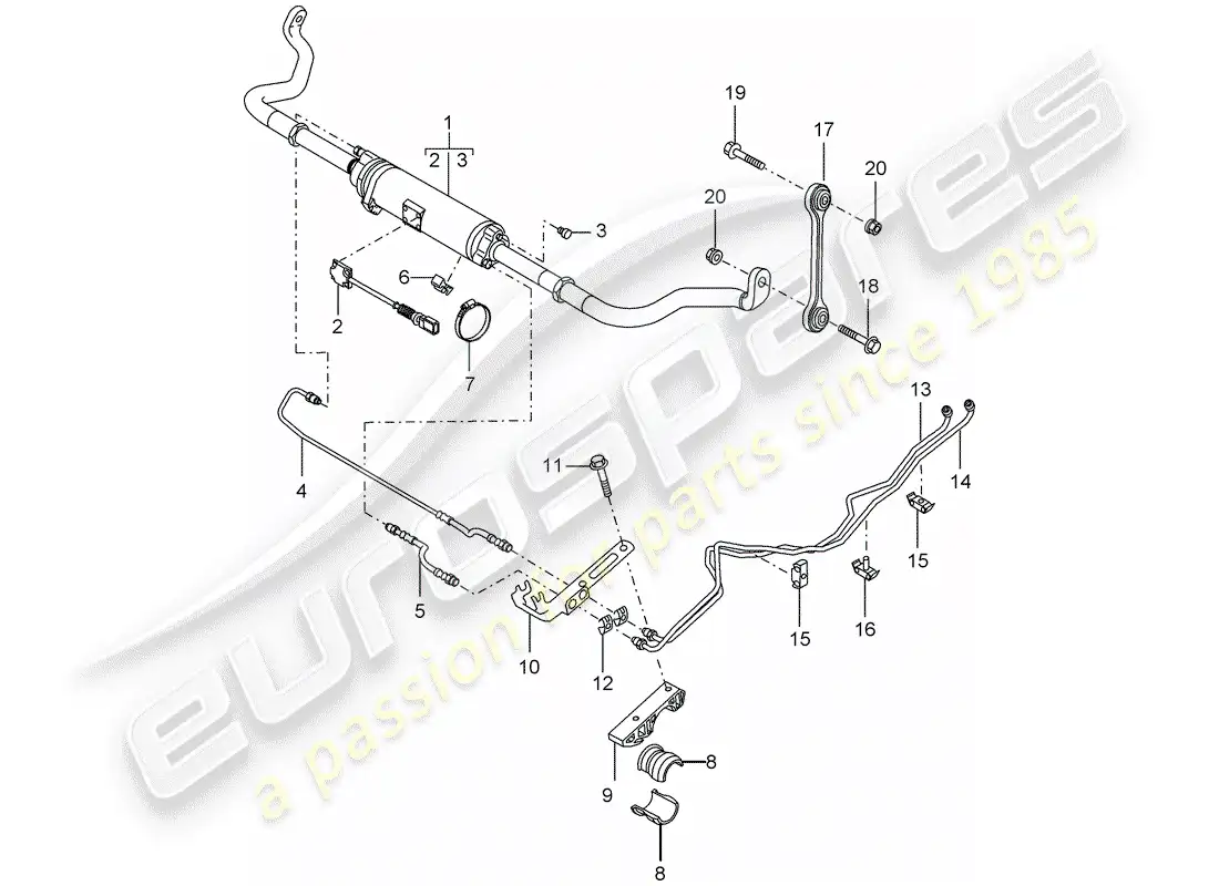 porsche 2006 (cayenne e1 9pa) stabilizer (decoupleable) parts diagram