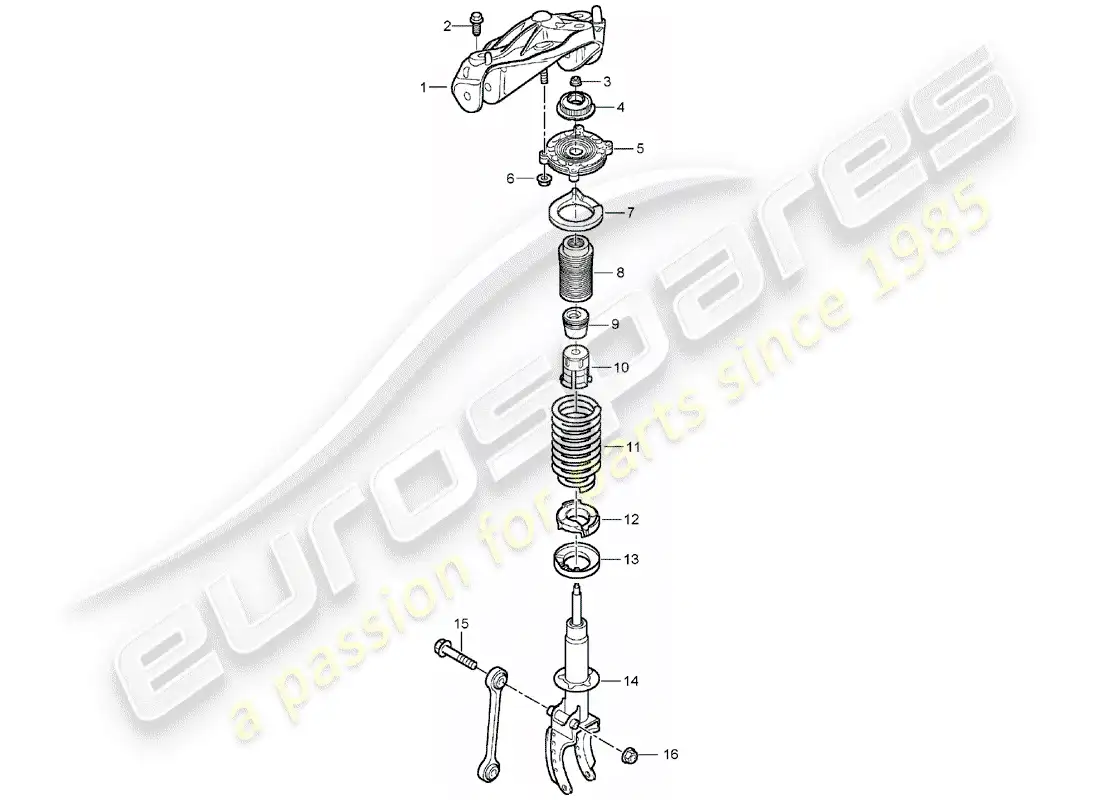 porsche 2006 (cayenne e1 9pa) suspension parts diagram