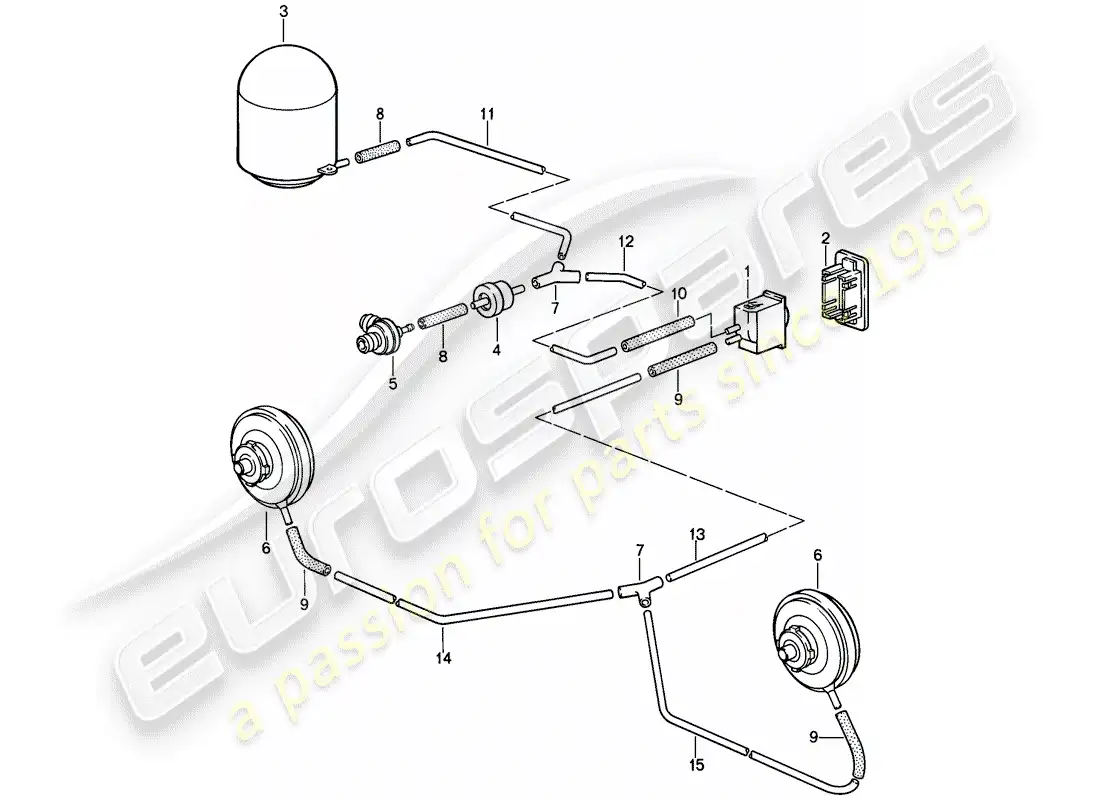 porsche 1987 (911) beam length adjustment parts diagram