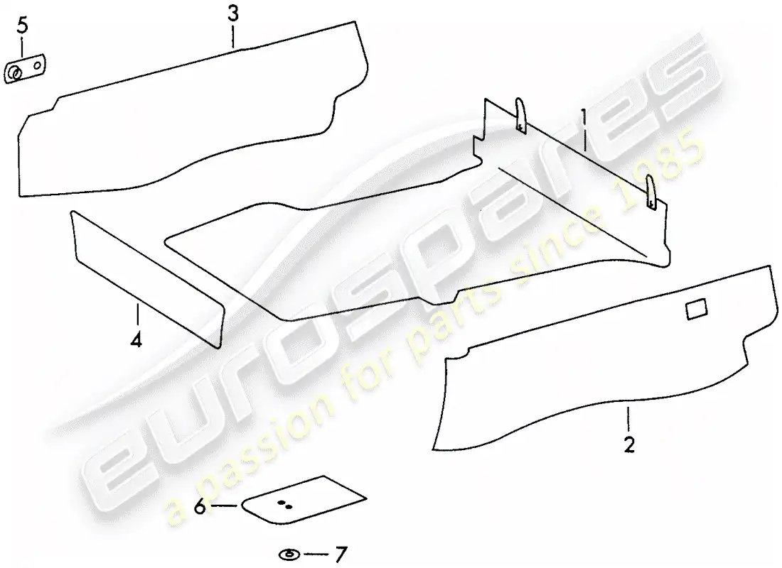 porsche 1966 (911/912) interior equipment parts diagram