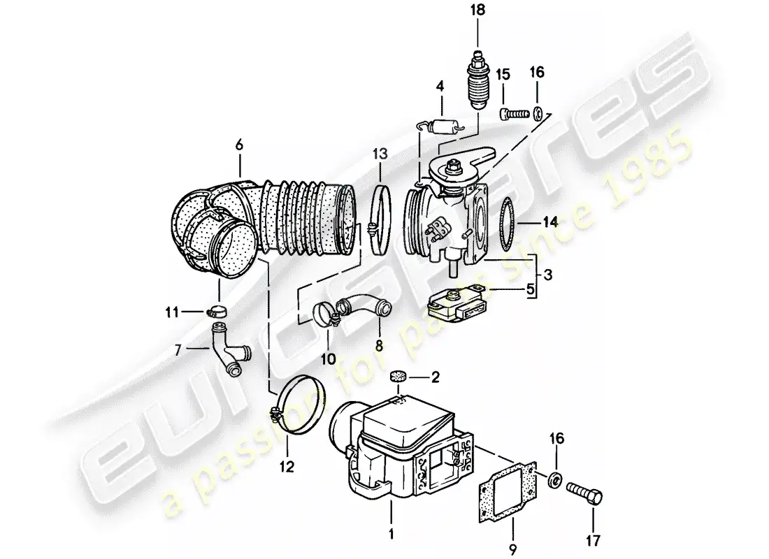 porsche 1982 (944) l-jetronic - 1 parts diagram