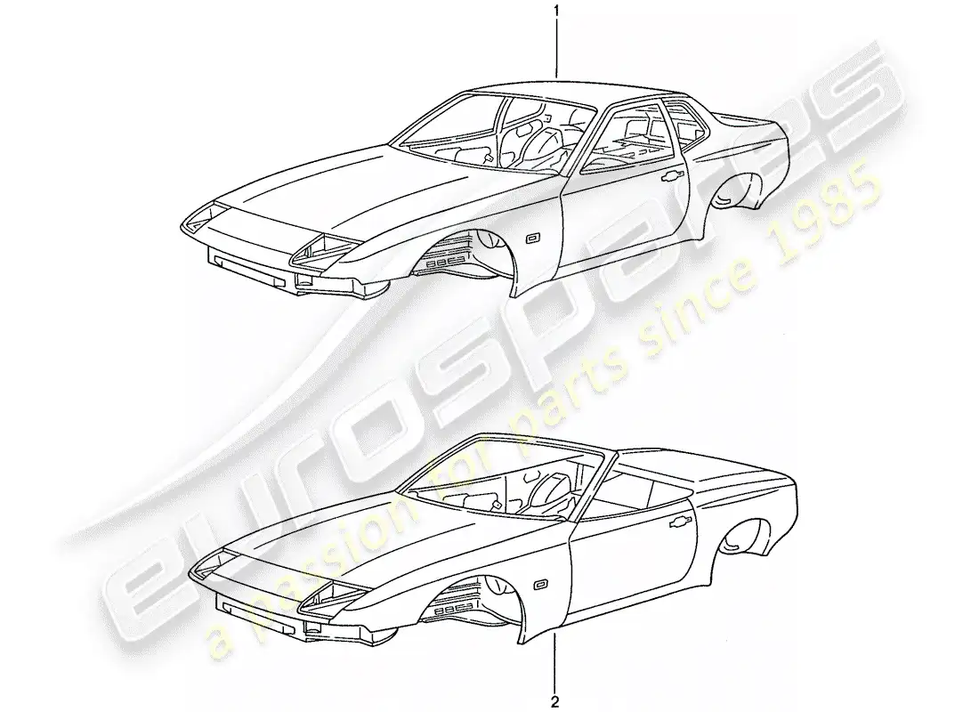 porsche 1989 (944) car body parts diagram