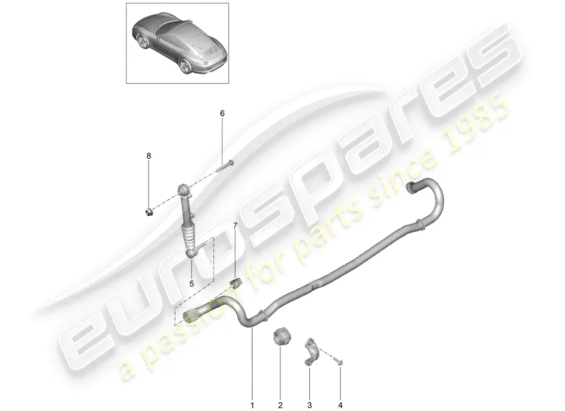 porsche 2015 (991-1) stabilizer parts diagram