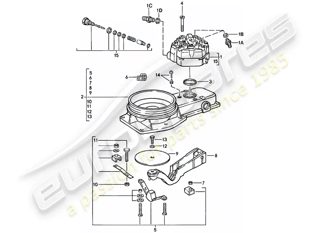 porsche 1978 (911) mixture control unit parts diagram