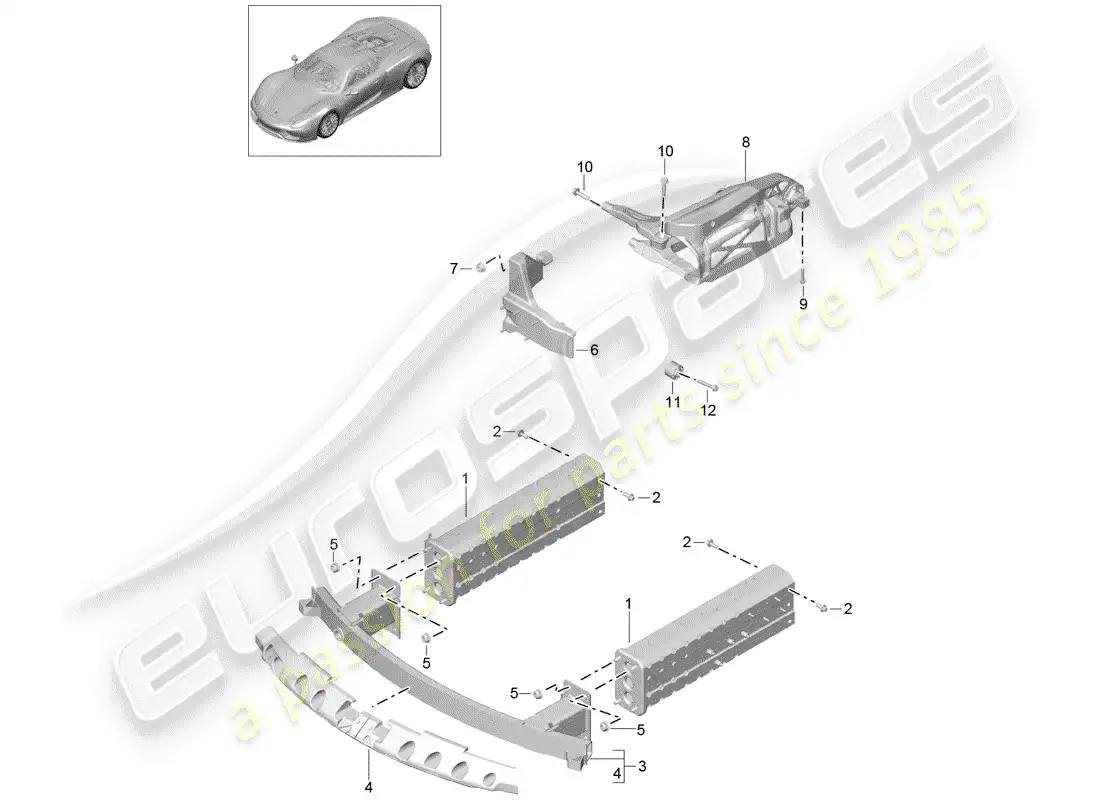 porsche 2015 (918 spyder) front end parts diagram