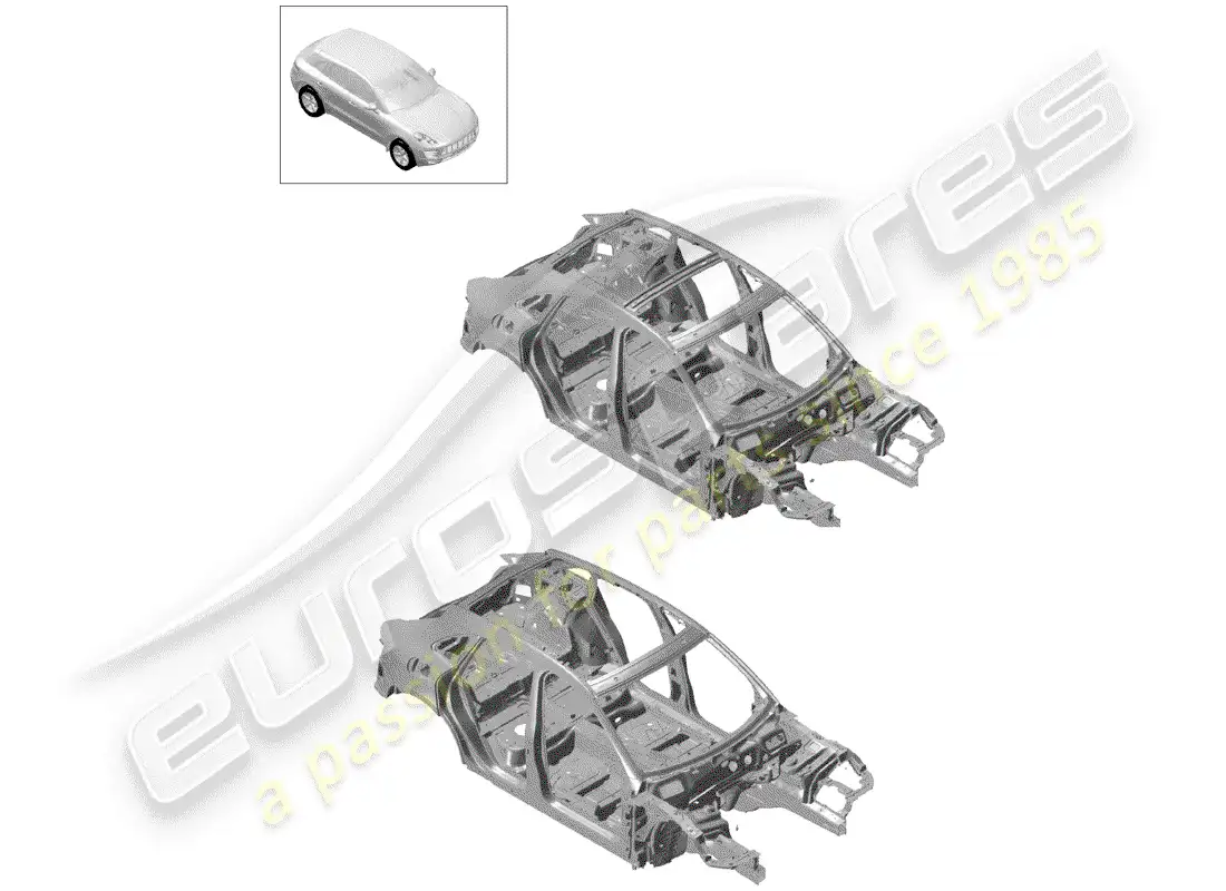 porsche 2016 (macan) car body parts diagram
