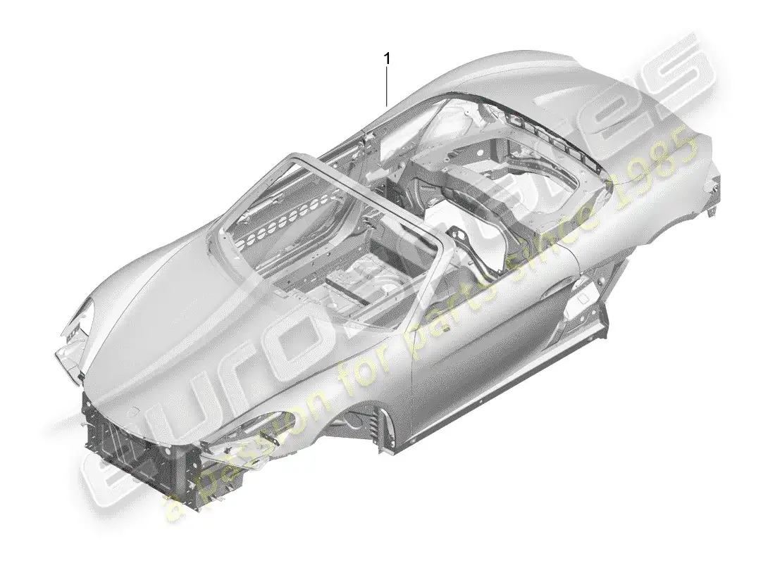porsche 2019 (718 boxster) car body parts diagram