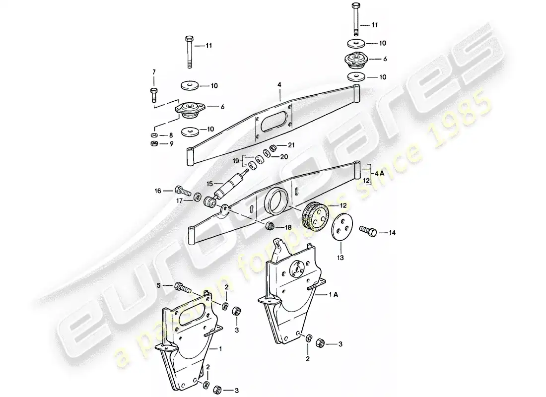 porsche 1978 (911) engine suspension parts diagram