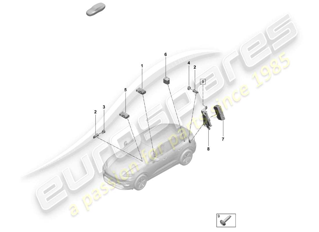 porsche 2025 (macan-e) voltage converter cigarette lighter part diagram