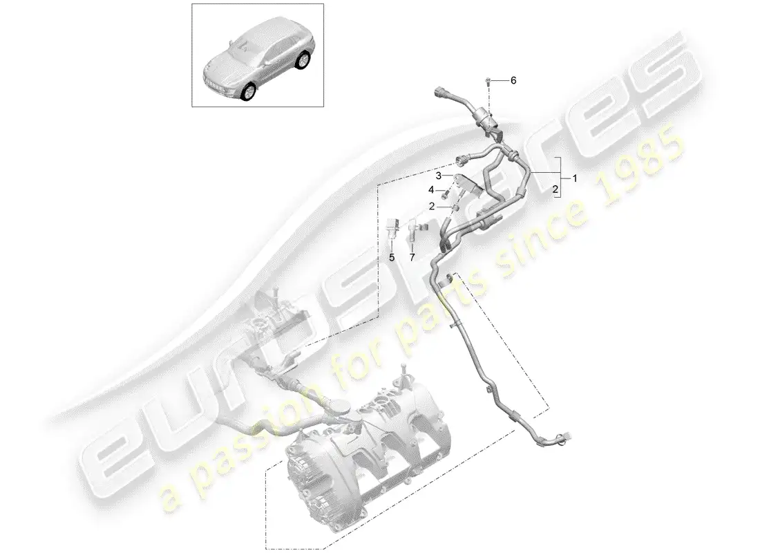 porsche 2016 (macan) tank ventilation parts diagram