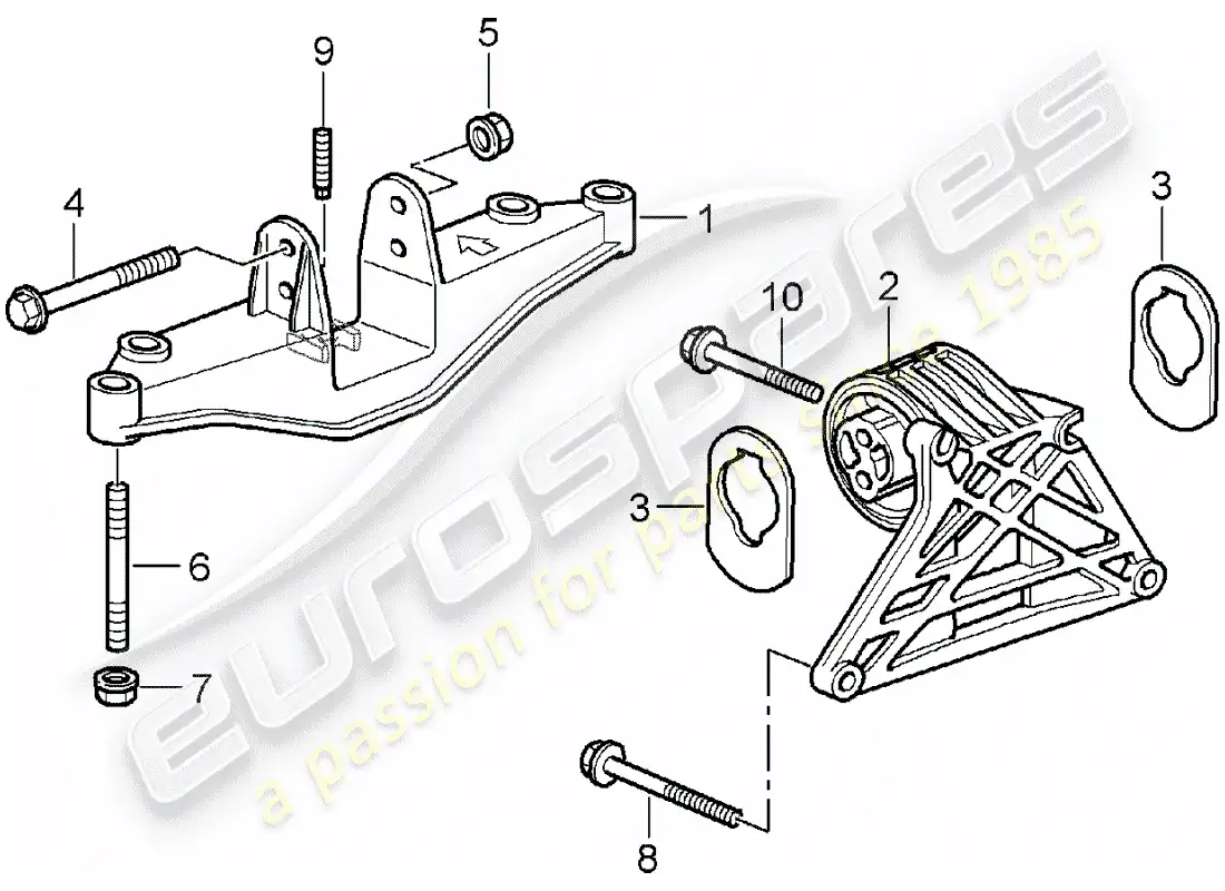 porsche 2008 (987 boxster) engine suspension parts diagram
