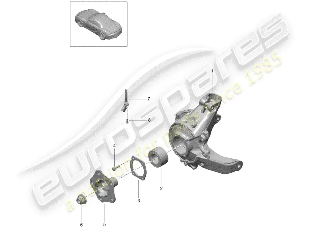 porsche 2015 (981 boxster) rear axle parts diagram
