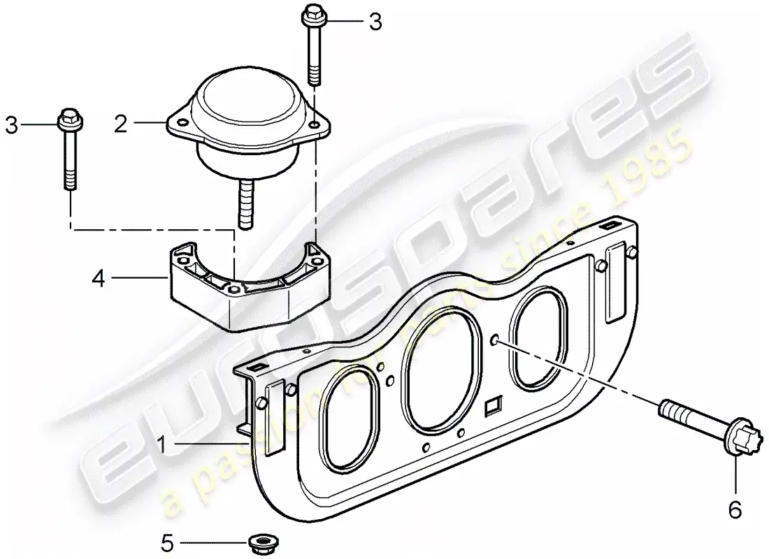 porsche 2009 997-2 turbo / gt2 engine suspension parts diagram