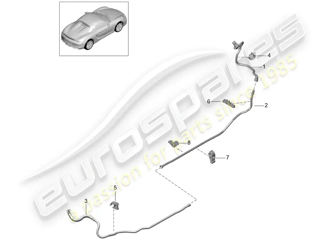 porsche 2016 (981 boxster spyder) vacuum line parts diagram