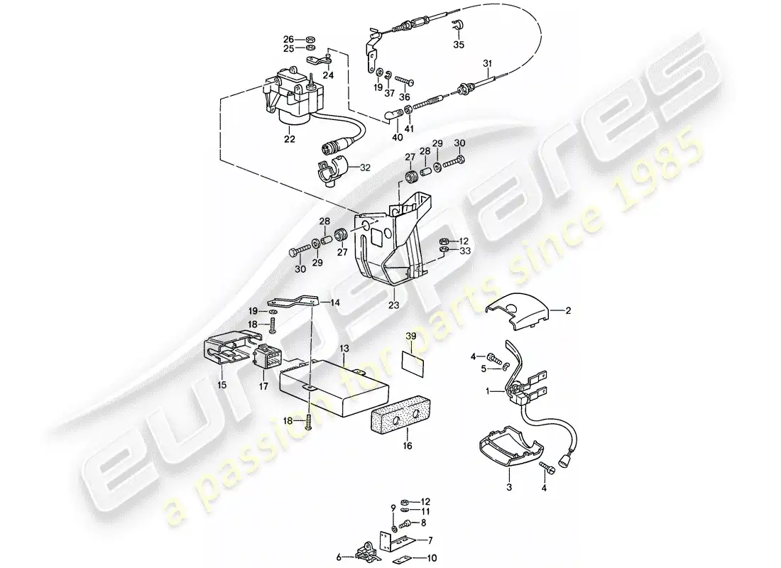 porsche 1987 (911) cruise control system - d - mj 1988>> parts diagram