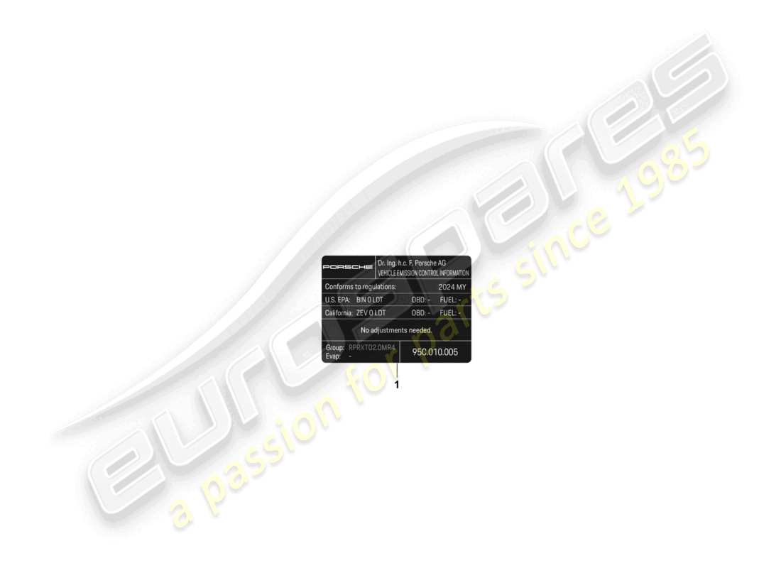 porsche 2025 (macan-e) notice engine specifications parts diagram